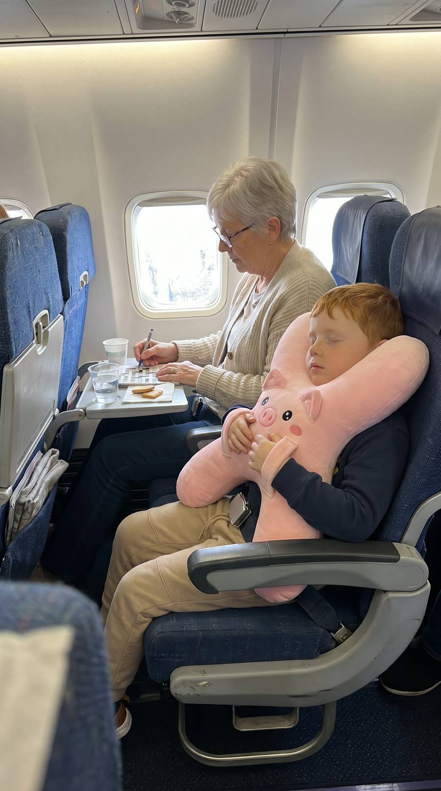 Kids sleeping with DozyRide on the go